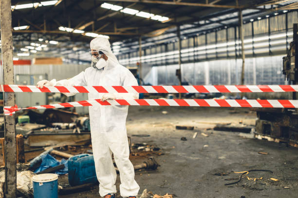 Professional Biohazard Cleanup technician working in Victorville, CA